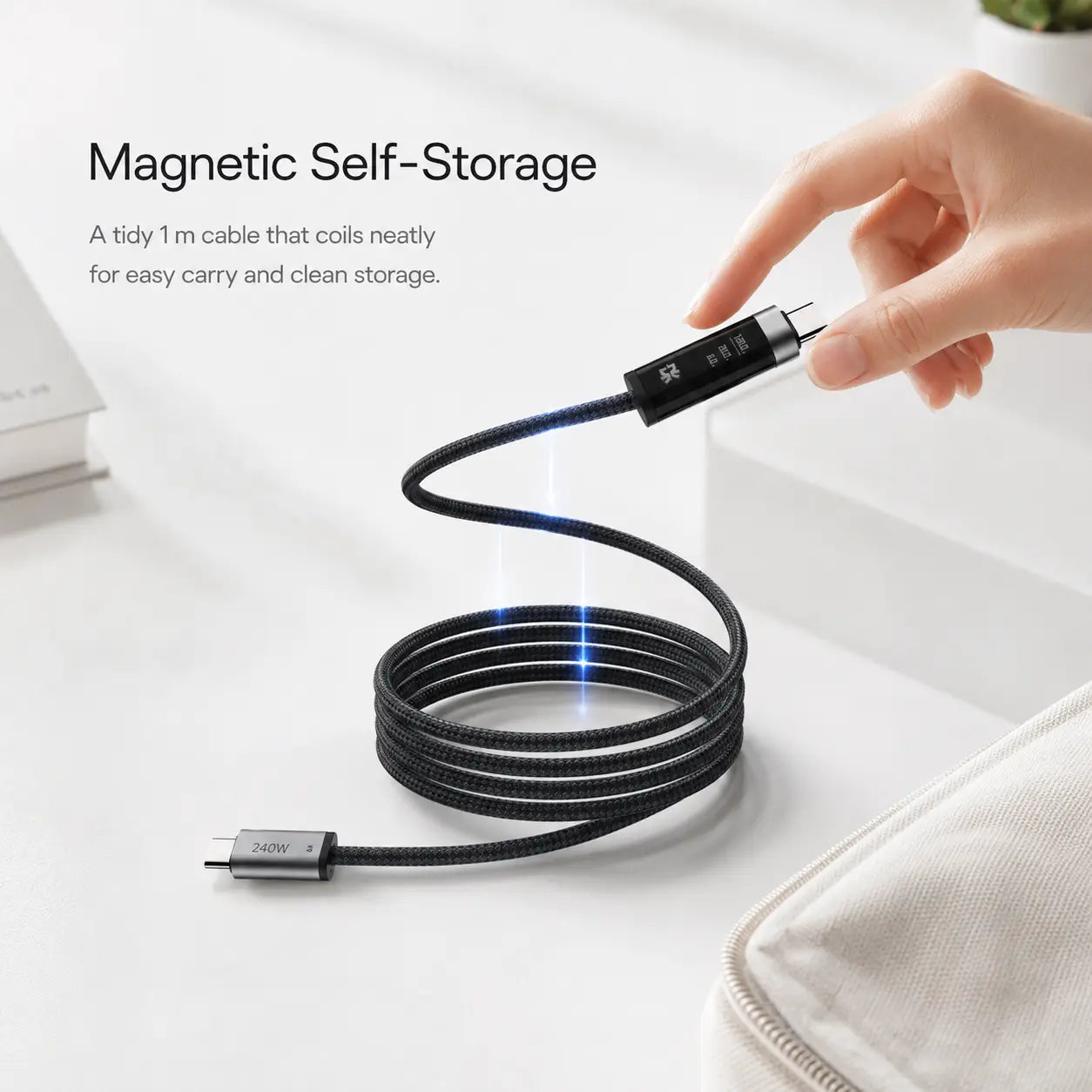 DECOKEE  MagLoop C to C Cable with OLED